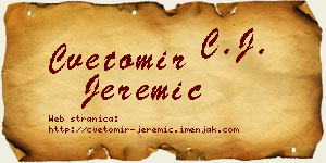 Cvetomir Jeremić vizit kartica